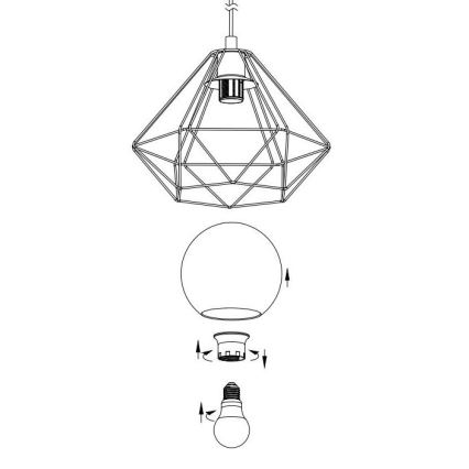Ersättningsglas för ljuskrona och bordlampa Eglo Vernham