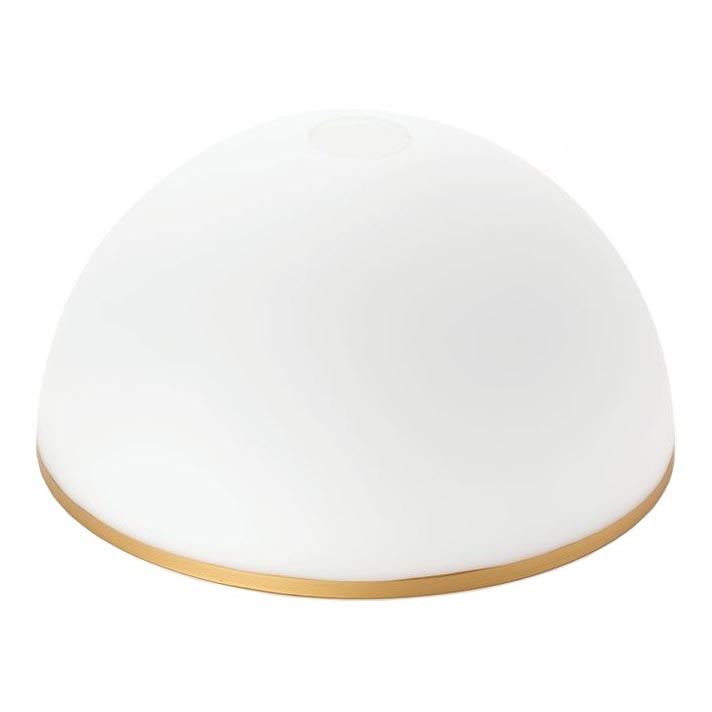 Ersättningsglas för ljuskrona och golvlampa OLD LAMP E27 diameter 30 cm vit/guld