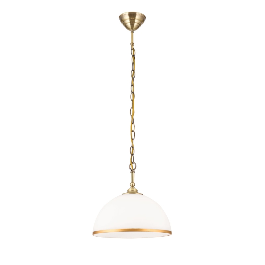 Ersättningsglas för ljuskrona och golvlampa OLD LAMP E27 diameter 30 cm vit/guld