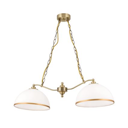 Ersättningsglas för ljuskrona och golvlampa OLD LAMP E27 diameter 30 cm vit/guld