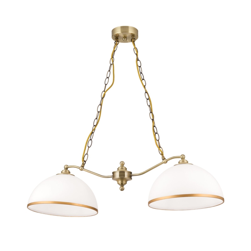Ersättningsglas för ljuskrona och golvlampa OLD LAMP E27 diameter 30 cm vit/guld