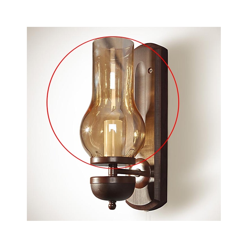 Ersättningsglas för vägglampa TAVERN/COTTAGE E14 210x110 mm brun