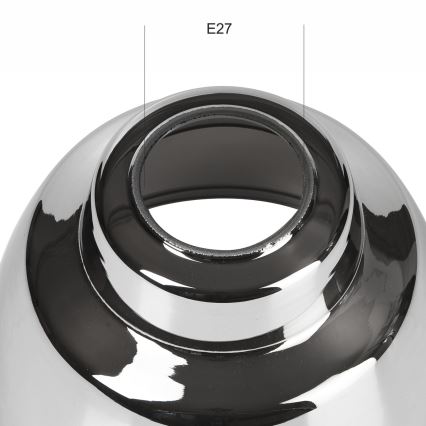 Ersättningsglas till ljuskrona MARIO E27 diameter 16 cm skinande krom