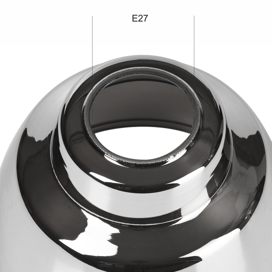 Ersättningsglas till ljuskrona MARIO E27 diameter 16 cm skinande krom