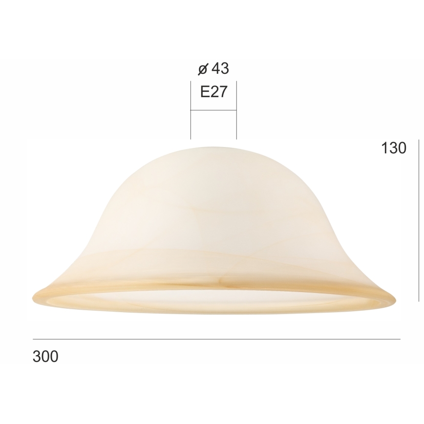 Ersättningsglas till ljuskrona SFERA E27 130x300 mm beige