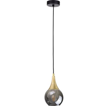 Ersättningsglas till ljuskrona LACRIMA SMOKY E27 diameter 15 cm svart rökig