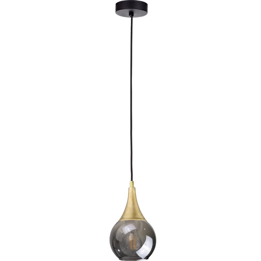 Ersättningsglas till ljuskrona LACRIMA SMOKY E27 diameter 15 cm svart rökig