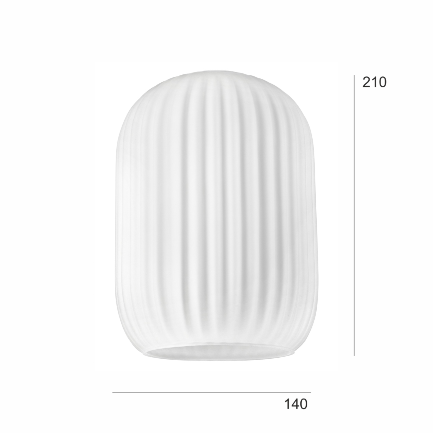 Ersättningsglas till ljuskrona HARMA E27 21x14 cm vit