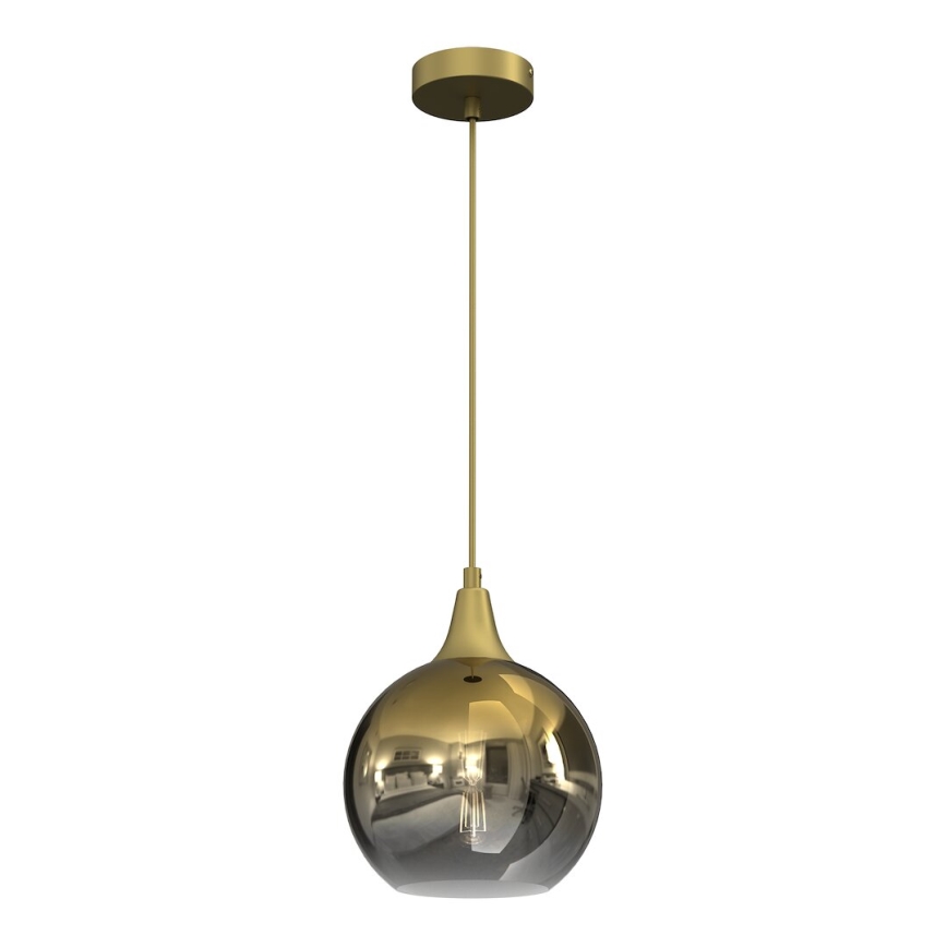 Ersättningsglas till ljuskrona MONTE E27 diameter 20 cm guld/rökig