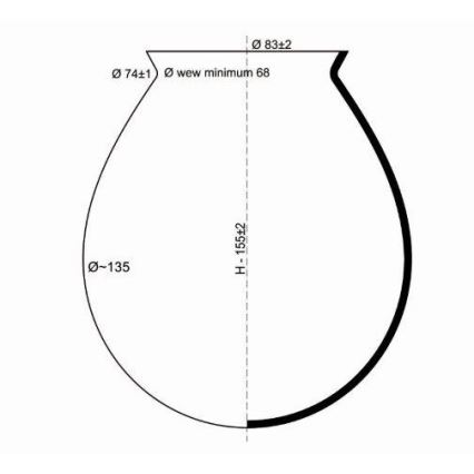 Ersättningsglas till ljuskrona NATAN diameter 13,5 cm