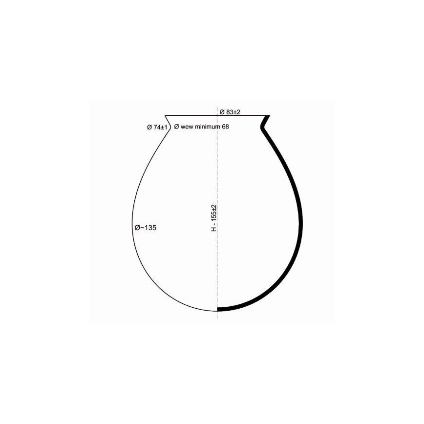 Ersättningsglas till ljuskrona NATAN diameter 13,5 cm