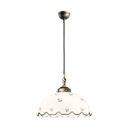 Ersättningsglas till ljuskrona NONNA E27 diameter 36 cm vit/grön