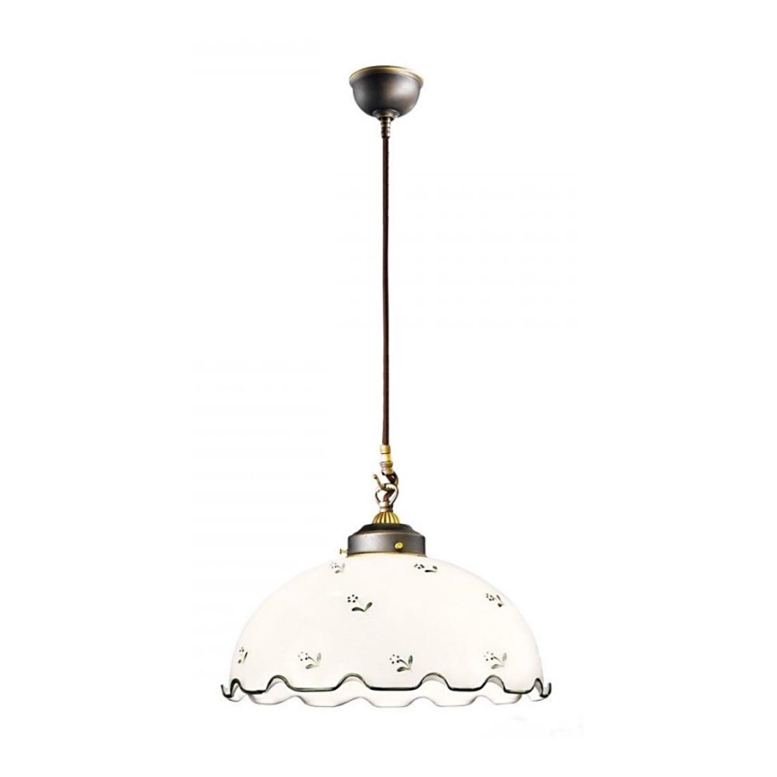 Ersättningsglas till ljuskrona NONNA E27 diameter 36 cm vit/grön