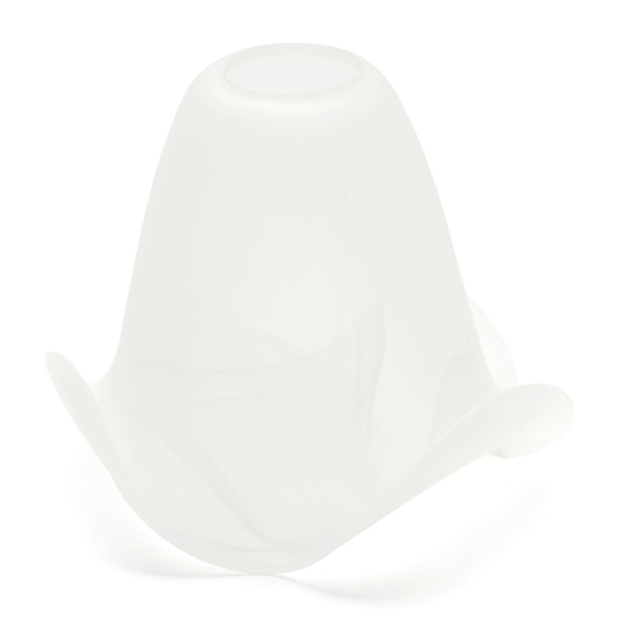 Ersättningsglas till ljuskrona och lampa SISI E14 diameter 13 cm vit