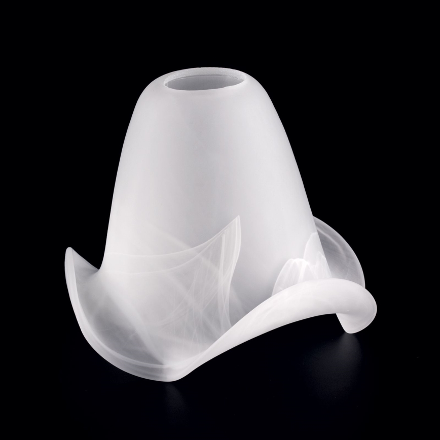 Ersättningsglas till ljuskrona och lampa SISI E14 diameter 13 cm vit