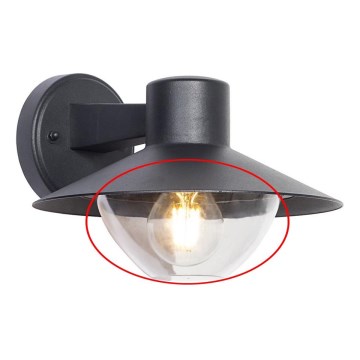 Ersättningsglas till vägglampa, takkrona och lampa VEERLE E27, klarglas