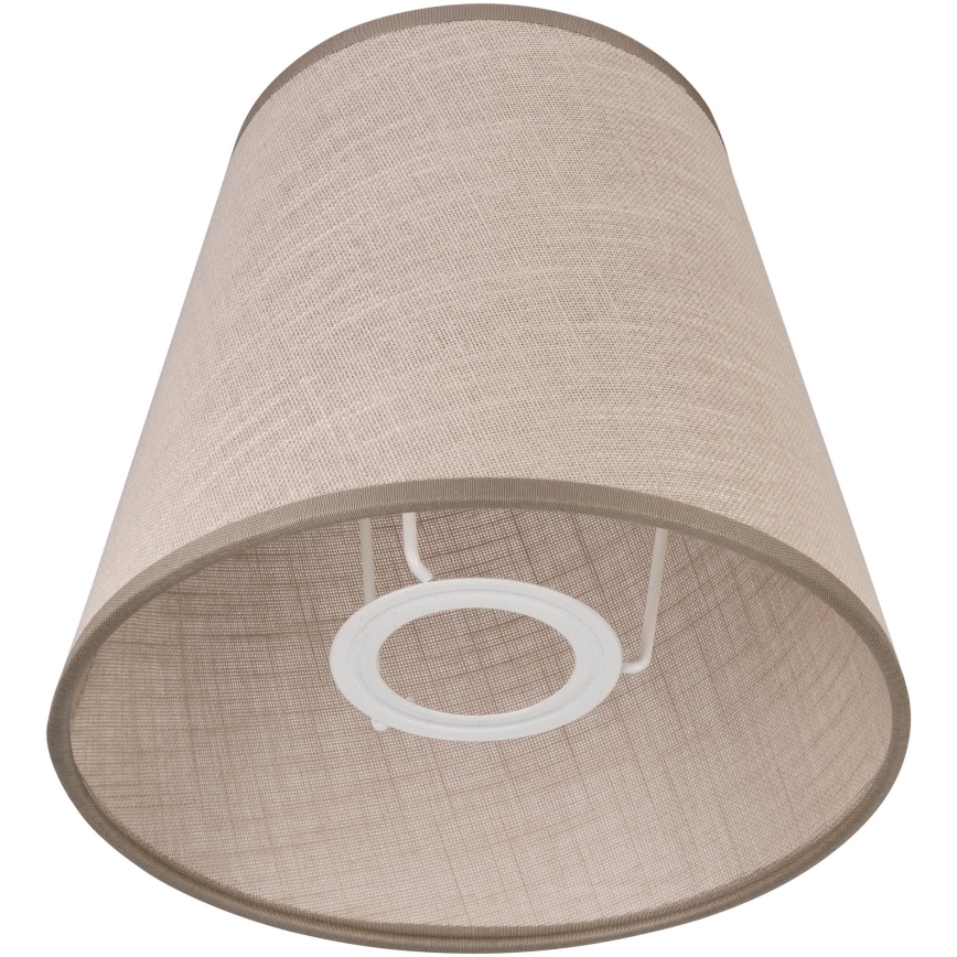 Ersättningslampskärm för ljuskrona LORENZO E27 diameter 16 cm beige