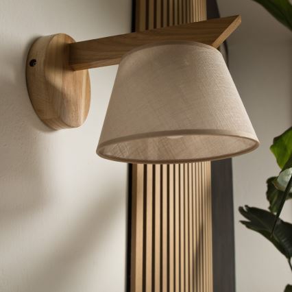 Ersättningslampskärm för ljuskrona och vägglampa ANTONIO E14 120x200 mm beige