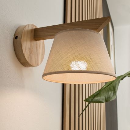 Ersättningslampskärm för ljuskrona och vägglampa ANTONIO E14 120x200 mm beige