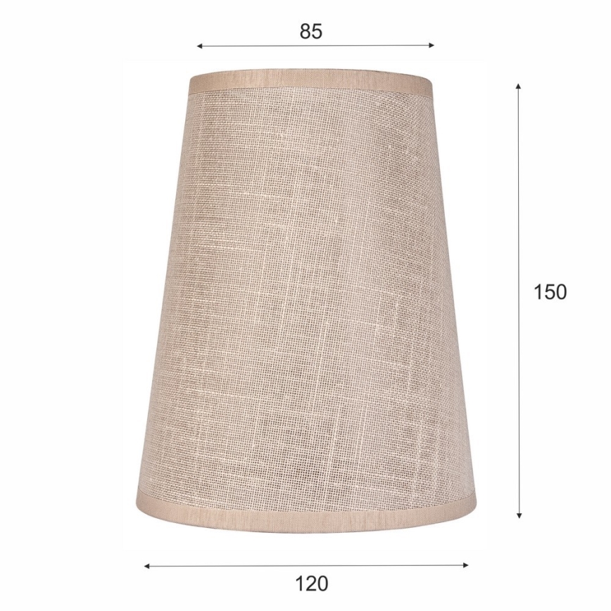 Ersättningslampskärm för ljuskrona och vägglampa ANTONIO E14 150x120 mm beige