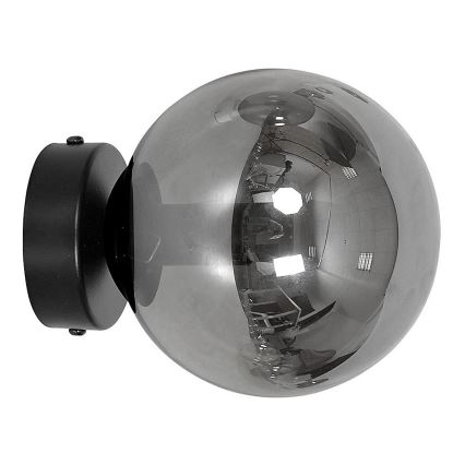 Ersättningslampskärm för ljuskrona och vägglampa ROSSI diameter 14 cm grå/rökig