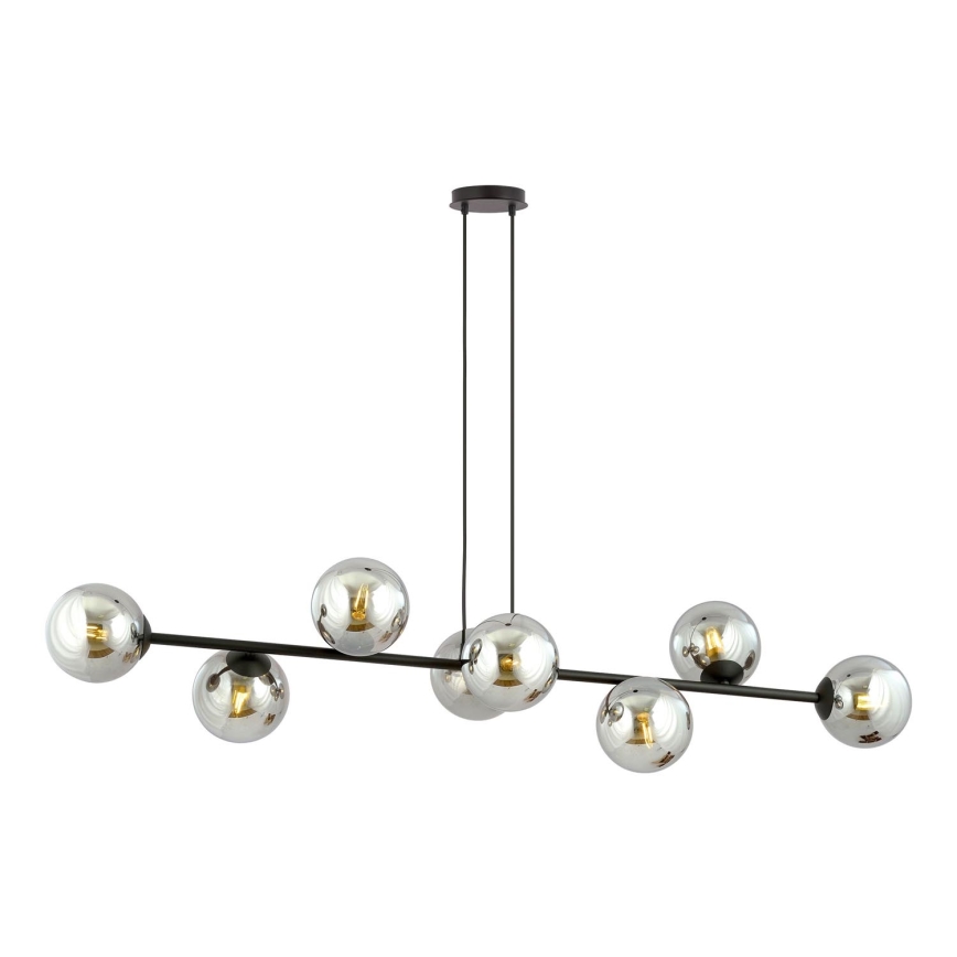 Ersättningslampskärm för ljuskrona och vägglampa ROSSI diameter 14 cm grå/rökig