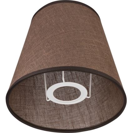 Ersättningslampskärm för vägglampa LORENZO E27 diameter 16 cm brun