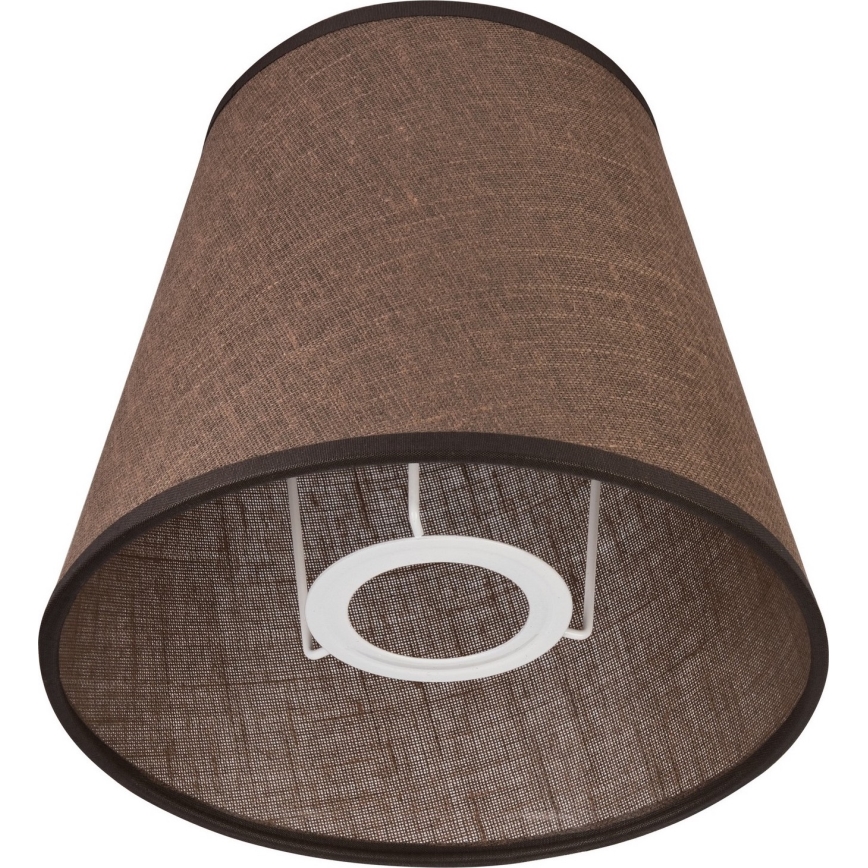 Ersättningslampskärm för vägglampa LORENZO E27 diameter 16 cm brun