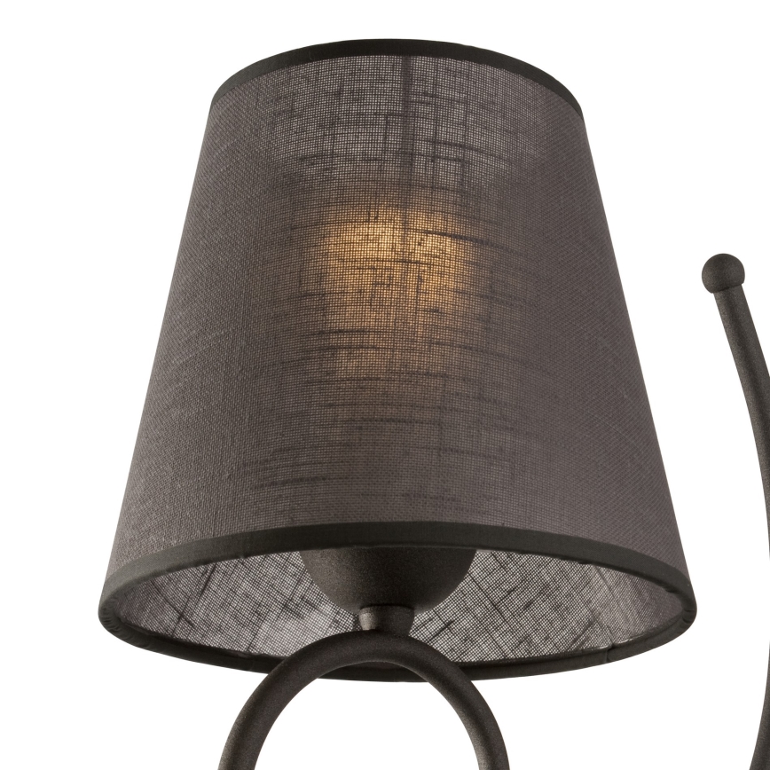 Ersättningslampskärm för vägglampa LORENZO E27 diameter 16 cm grå