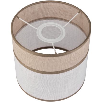Ersättningslampskärm för ljuskrona, bordslampa och vägglampa ANDREA E27 diameter 16 cm beige/grå