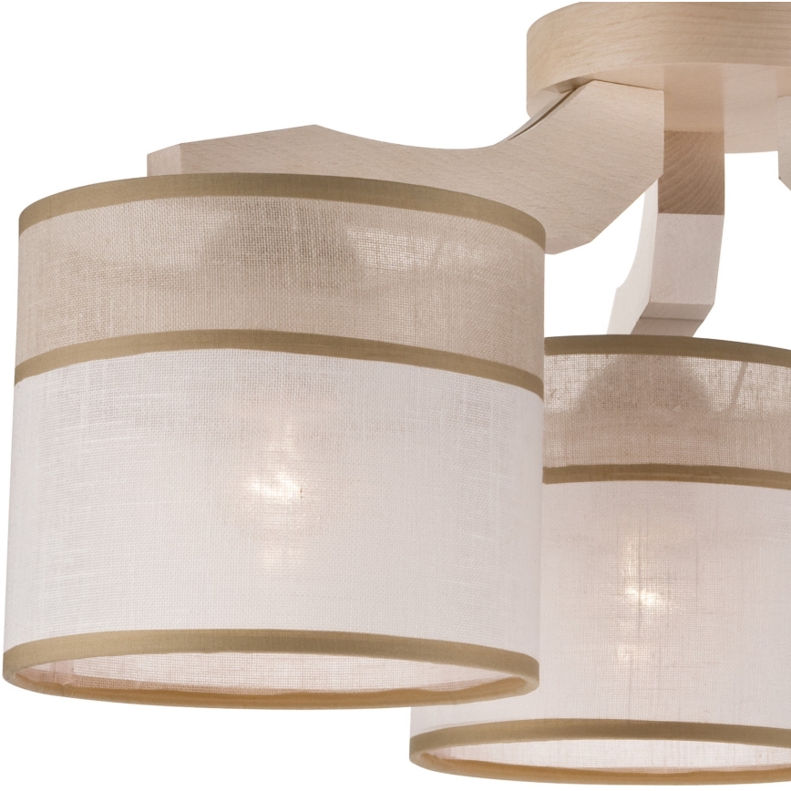 Ersättningslampskärm för ljuskrona, bordslampa och vägglampa ANDREA E27 diameter 16 cm beige/grå