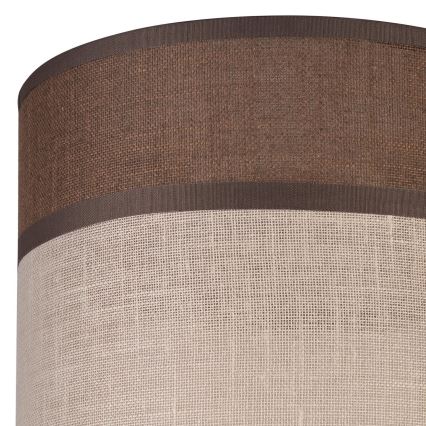 Ersättningslampskärm för ljuskrona, golvlampa och vägglampa ANDREA E27 diameter 16 cm brun/beige