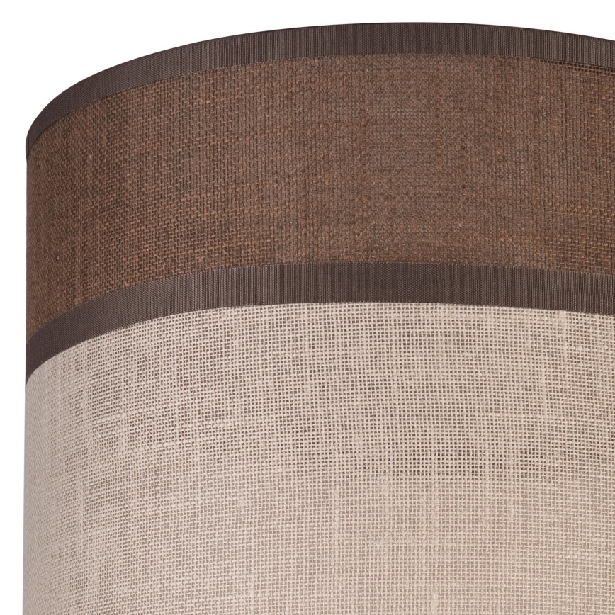 Ersättningslampskärm för ljuskrona, golvlampa och vägglampa ANDREA E27 diameter 16 cm brun/beige