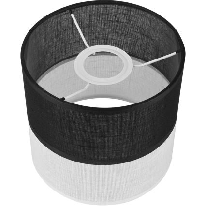 Ersättningslampskärm för ljuskrona, vägglampa och bordslampa ANDREA E27 diameter 16 cm svart/vit