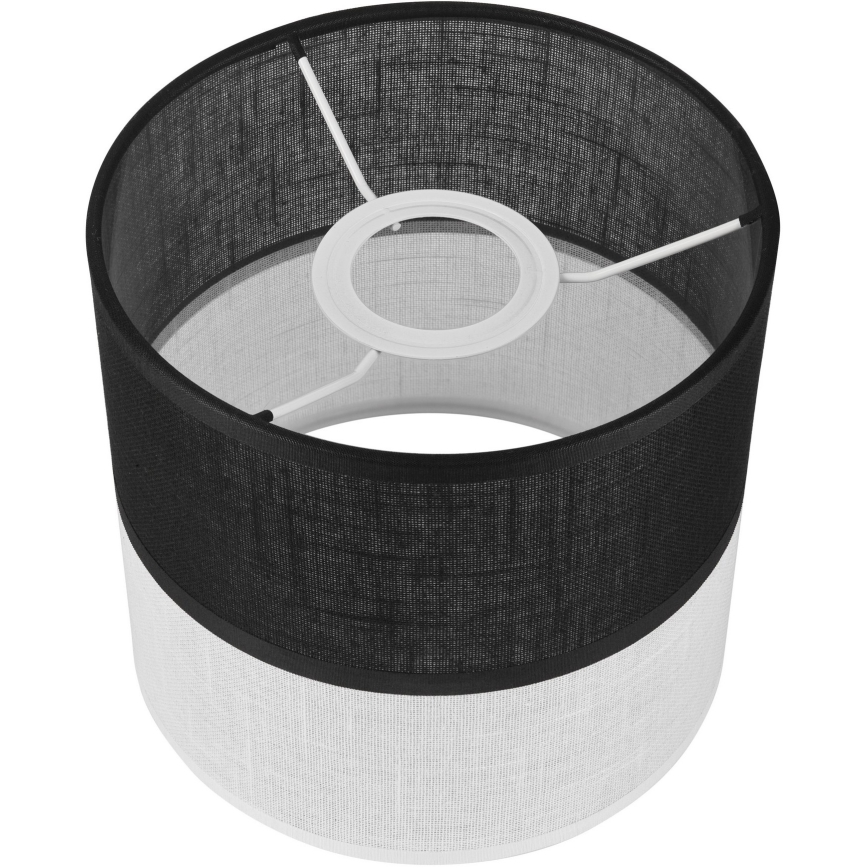 Ersättningslampskärm för ljuskrona, vägglampa och bordslampa ANDREA E27 diameter 16 cm svart/vit