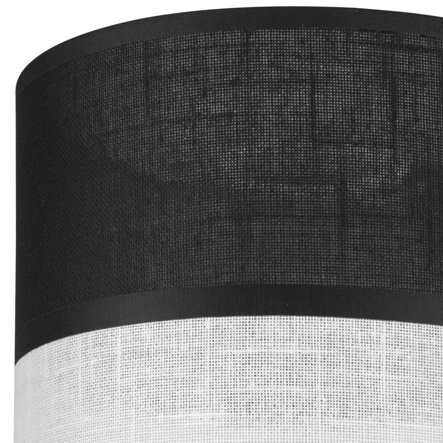 Ersättningslampskärm för ljuskrona, vägglampa och bordslampa ANDREA E27 diameter 16 cm svart/vit