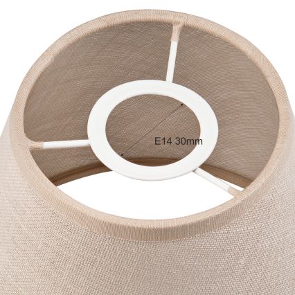 Ersättningslampskärm för ljuskrona och vägglampa ANTONIO E14 120x150 mm beige