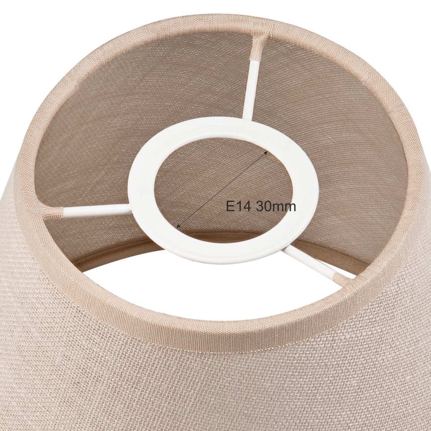 Ersättningslampskärm för ljuskrona och vägglampa ANTONIO E14 120x150 mm beige