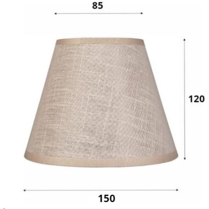 Ersättningslampskärm för ljuskrona och vägglampa ANTONIO E14 120x150 mm beige