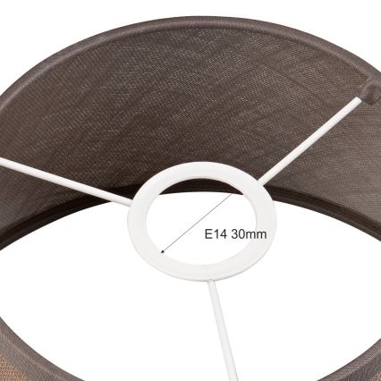 Ersättningslampskärm för ljuskrona och vägglampa ANTONIO E14 120x200 mm brun
