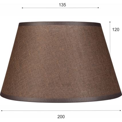Ersättningslampskärm för ljuskrona och vägglampa ANTONIO E14 120x200 mm brun