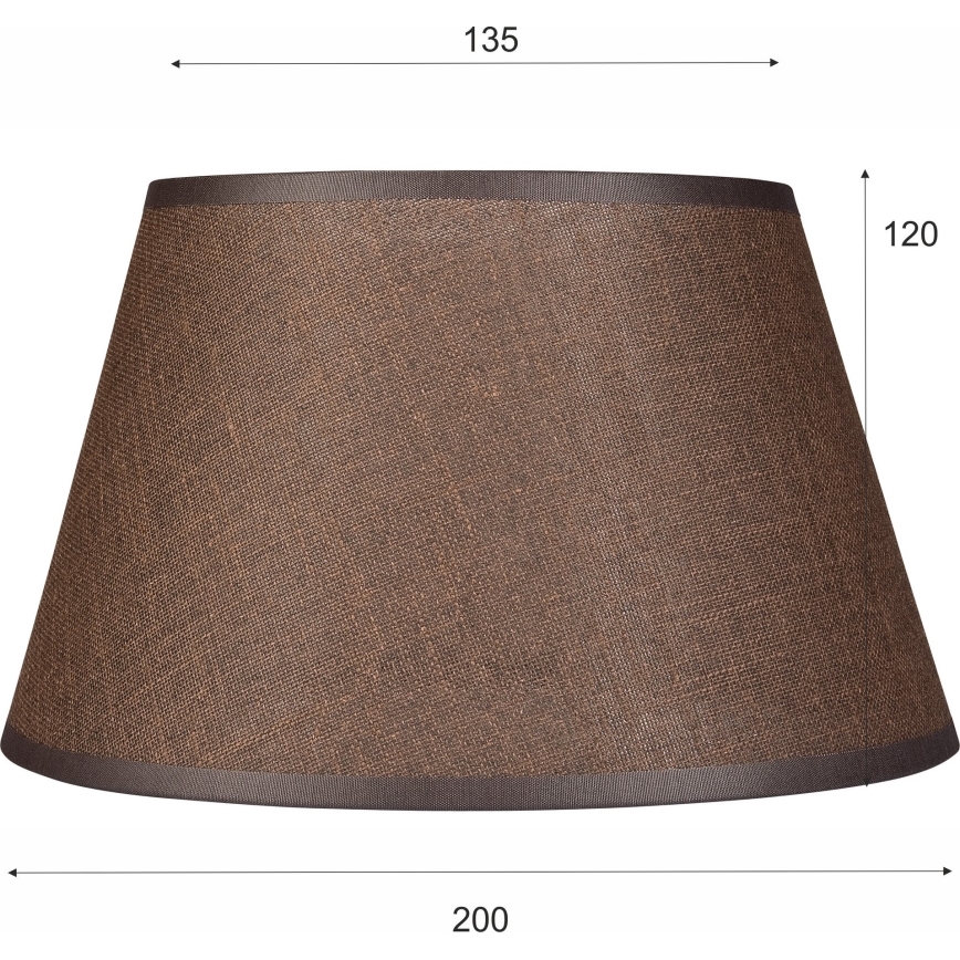 Ersättningslampskärm för ljuskrona och vägglampa ANTONIO E14 120x200 mm brun