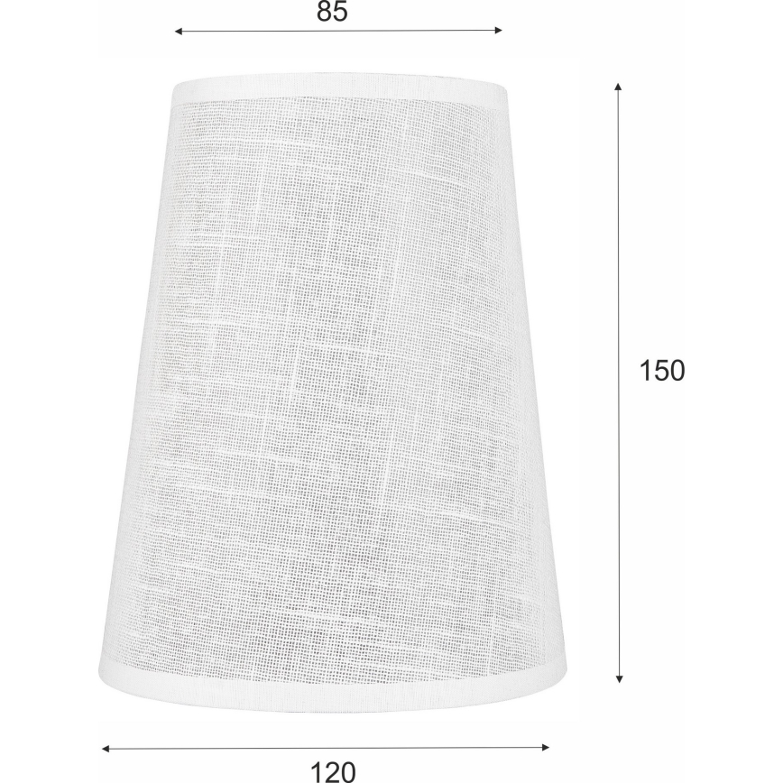 Ersättningslampskärm för ljuskrona och vägglampa ANTONIO E14 150x120 mm vit