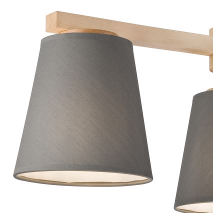 Ersättningslampskärm för ljuskrona och vägglampa ELLIE E27 diameter 15 cm grå
