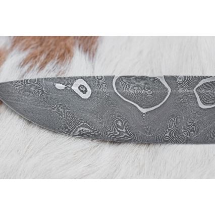 Exklusiv Damaskus kniv 11,6 cm lönn/ebenholts