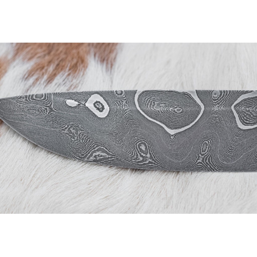 Exklusiv Damaskus kniv 11,6 cm lönn/ebenholts