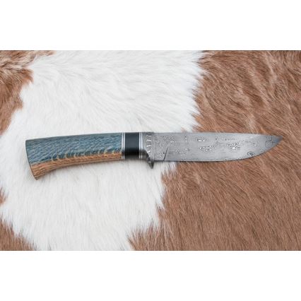Exklusiv Damaskus kniv 12,7 cm ek/ebenholts
