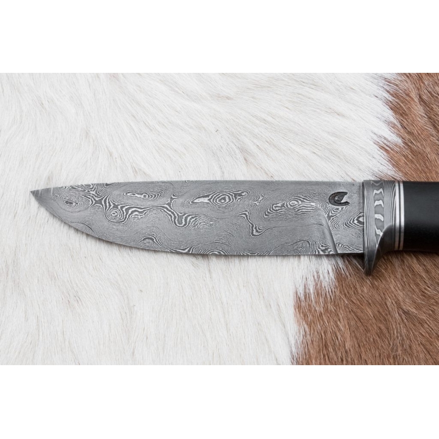 Exklusiv Damaskus kniv 12,7 cm ek/ebenholts