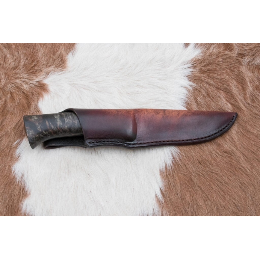 Exklusiv Damaskus kniv 12,7 cm lönn/agat