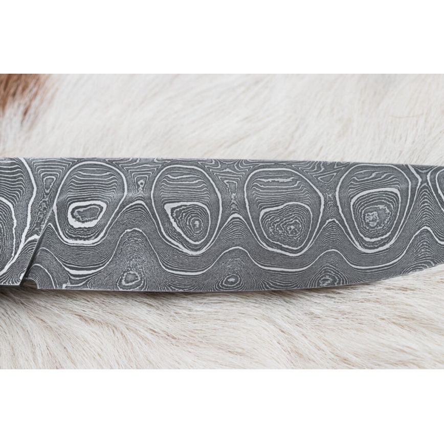 Exklusiv Damaskus kniv 12,7 cm lönn/agat